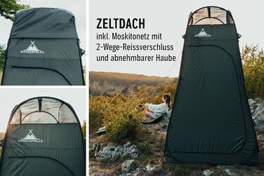 Wanderfalke XL Pop-Up Tent - Changing Tent, Shower Tent - 120x120x210cm for Outdoor, Camping, Fishing, Beach - Includes Carry Bag (Pine Green)