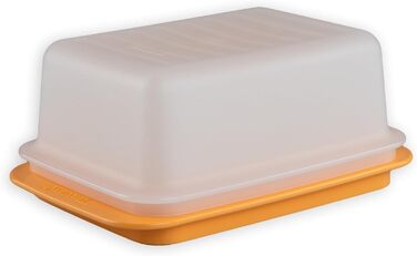 Tupperware Butter Dish Orange / White Butter Treasure for Butter up to 6.5 cm Height C21