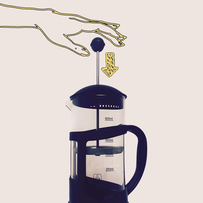 Френч-прес Nozzy, 350 мл, невелика кавомашина