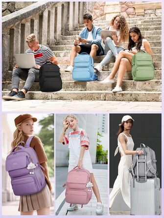 Шкільний рюкзак FIORETTO для підлітків та дівчат: 25L, водонепроникний, з відділенням для ноутбука 15.6