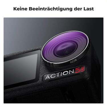 Фільтри K&F Concept ND для DJI Osmo Action 5/4 PRO: комплект з 6 шт. (CPL, ND8, ND16, ND32, ND64, ND256)