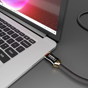 HDMI 2.1 кабель 0,5 метра | Ultra High Speed | 4K 120Hz, 8K 60Hz, 48 Gbps | Підтримка PS5, Xbox Series X/S | Чорний колір