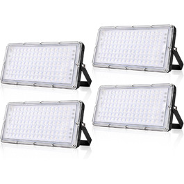 Ankishi LED Floodlight Outdoor, IP65 Waterproof, Super Bright 6500K Cool White Outdoor Light 30000LM Outdoor Floodlight Spotlights for Sports Field Garage Garden Backyard (Warm White, 4 PACK 100W)