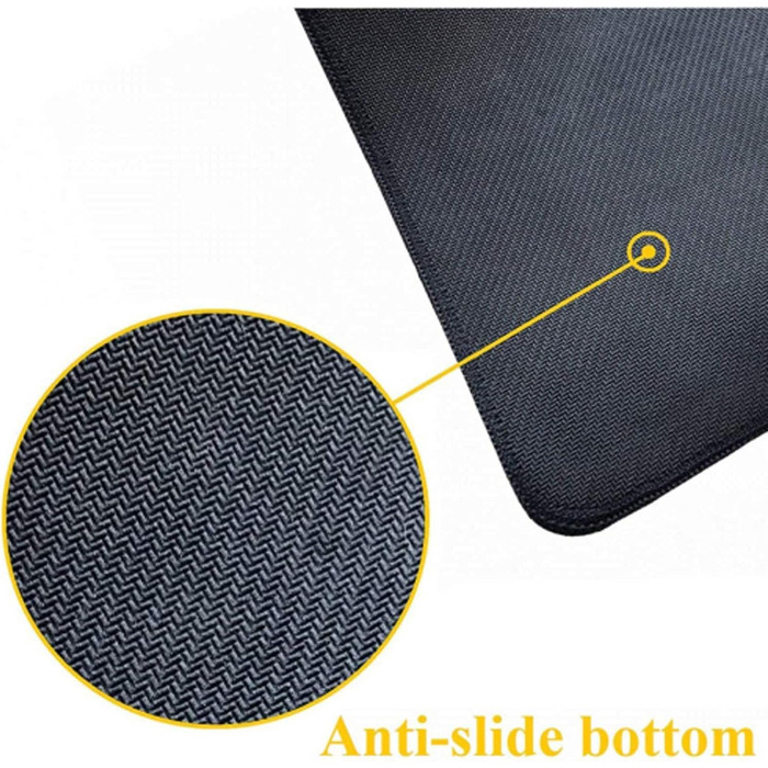 Великий килимок для миші AQQA (88,9 x 43,2 см) з топографічною картою, для геймінгу, офісу та ноутбука, чорний