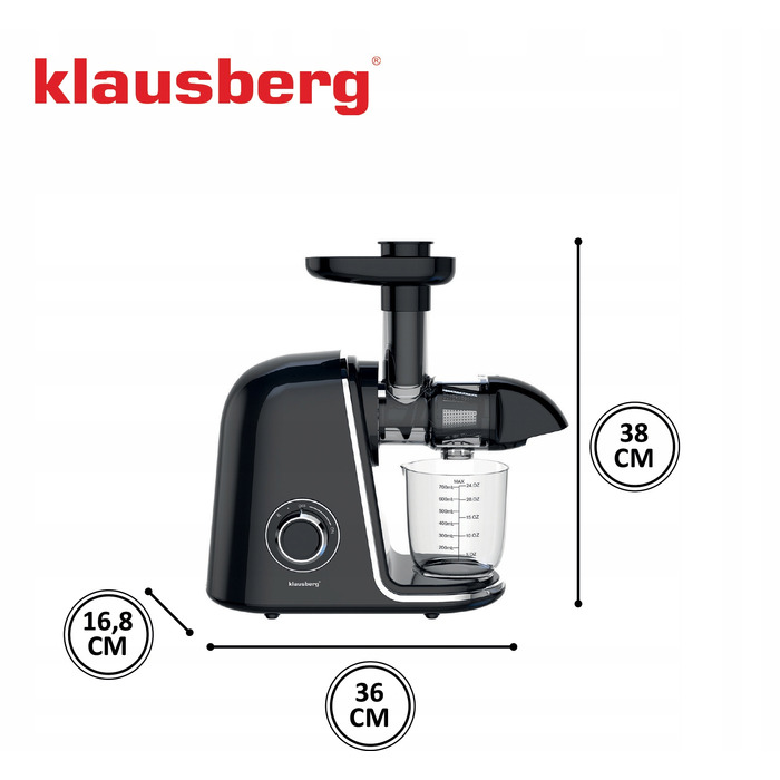 Горизонтальна шнекова соковижималка Klausberg KB 7866 150 Вт