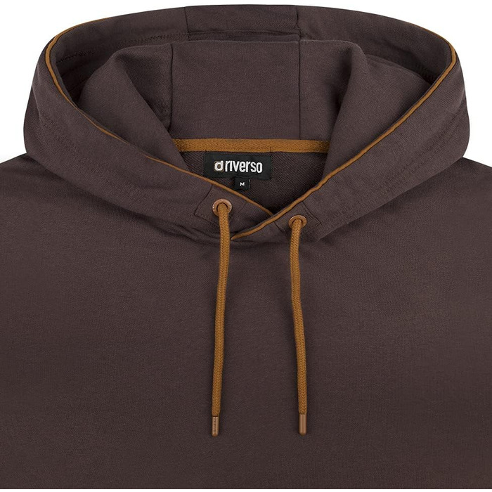 Чоловіче худі Riverso RIVEnno Regular Fit з капюроном, темно-коричневе, розмір 3XL