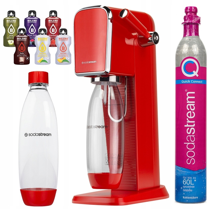 Сифонізатор для води SodaStream Art, червоний, 1 пляшка у комплекті