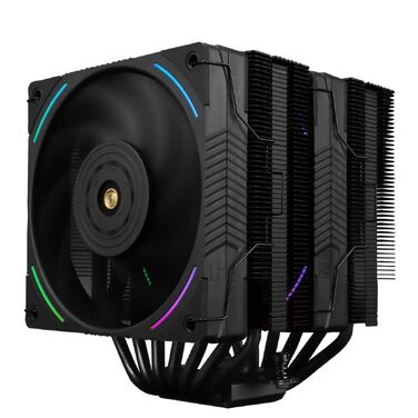 Кулер для процесора Thermalright Phantom Spirit 120 EVO, 7 теплових трубок, 2 PWM вентилятори, 2150 RPM, сумісність з AMD AM4/AM5 та Intel LGA 115X/1200/1700/1851/20XX, чорний