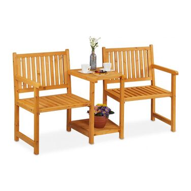 Relaxdays Garden Bench with Table