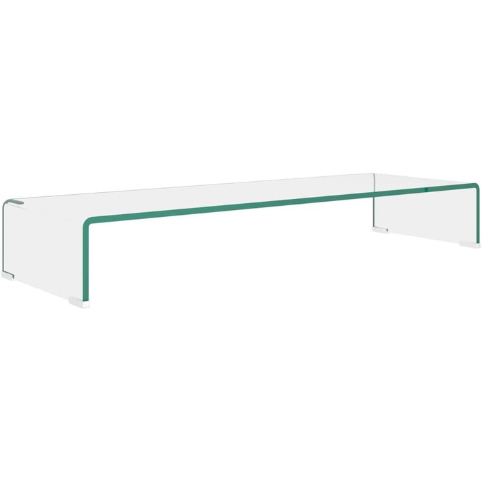 Підставка для монітора та телевізора vidaXL, скляна, прозора, 90x30x13 см