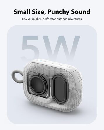 Soundcore Anker Select 4 Go: Портативна Bluetooth колонка, водонепроникна IP69, 20 годин роботи, для душу, подорожей та активного відпочинку (біла)