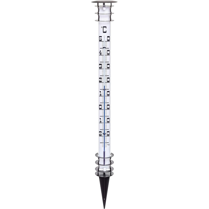 TFA Dostmann Jumbo Analog Garden Thermometer, 12.2002, with Ground Spike, black