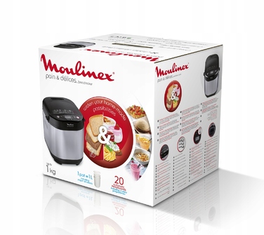 Хлібопічка Moulinex OW240E30, сріблястий/сірий, 720 Вт