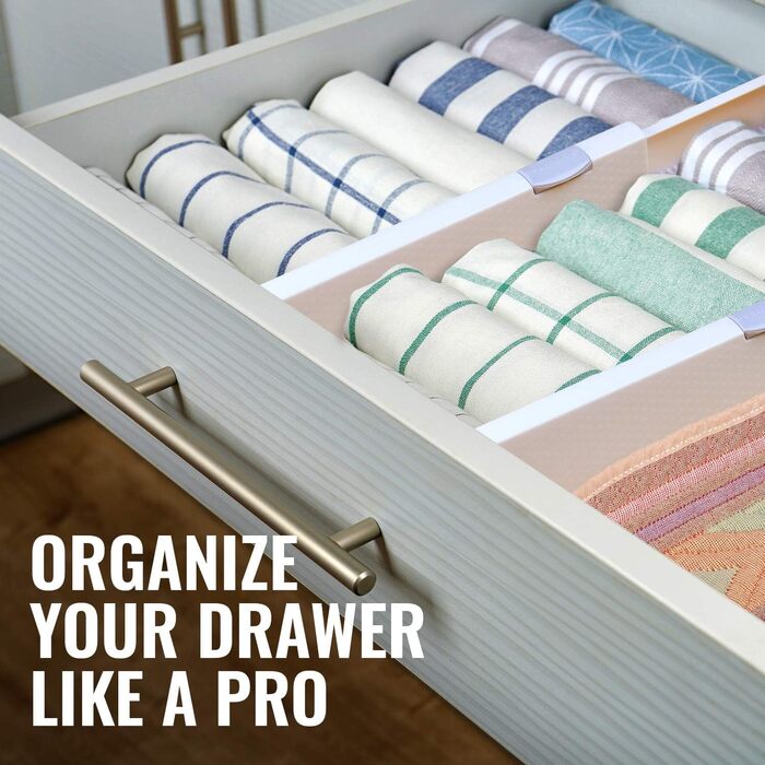 RAPTUROUS 4-Pack Drawer Dividers 