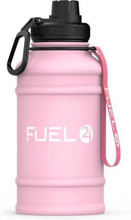 Extra Stark Stainless Steel Metal Water Bottle 1.3L & 2.2L - Leak-Proof & BPA-Free Stainless Steel Water Bottle - Robust Water Bottle Gym, Sports Stainless Steel Water Jug Bottle for Adults (1300 ml, Pink)