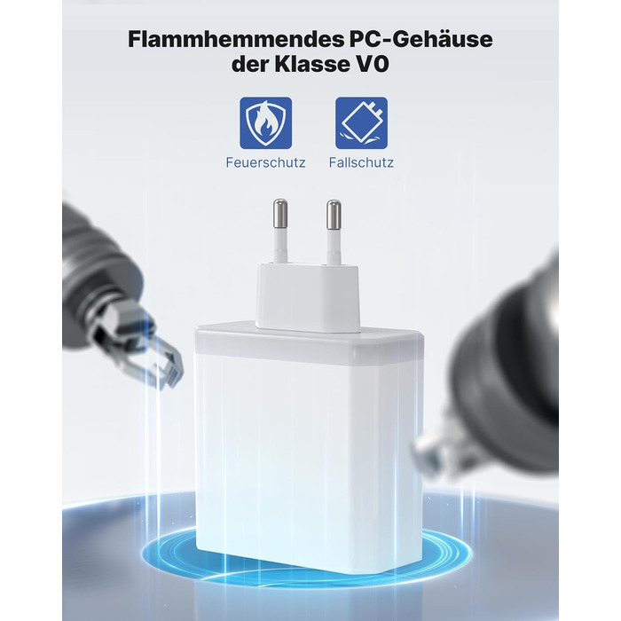 Зарядний пристрій USB 6-портовий, 33W, адаптер з QC 3.0, зарядний пристрій з декількома USB, мережевий адаптер для iPhone 16 15 14 13 12 11 Pro Max, iPad, смартфонів, білий