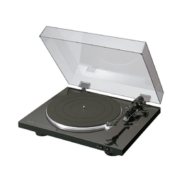 Автоматичний аналоговий вініловий програвач Denon DP-300F, 33 1/3 та 45 об/хв, чорний