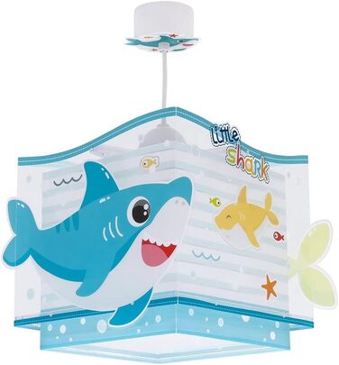 Dalber Lamp Children's Room, Children's Lamp Pendant Light, Hanging Lamp, Ceiling Light Children, Ceiling Lamp Children's Room Little Shark Sharks Animals, Ceiling Lamp Children's Room, 63472, E27