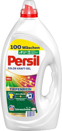 Рідкий засіб для прання Persil Color Kraft-Gel для кольорових речей, технологія глибокого очищення, 100 прань, ефективний від 20 °C