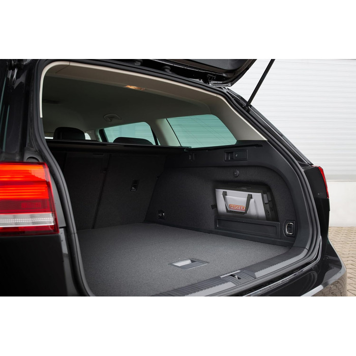 PROTEX Trunk Organizer [2024 Test Winner] 70 L Cooler Bag - Foldable Trunk Bag with Lid - XXL Trunk Box with Insulation (Heat & Cold) - Practical & Waterproof (gray)