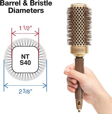Щітка для волосся Olivia Garden NanoThermic Shaper, 40 мм, квадратна, 1 шт.