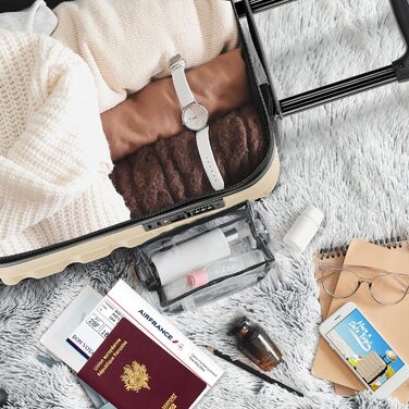 Чоткий валіза Flight Knight на 4 колесах, жорсткий корпус, ручна поклажа, сумісний з авіакомпаніями (British Airways, EasyJet), розмір 56x45x25 см (TSA)