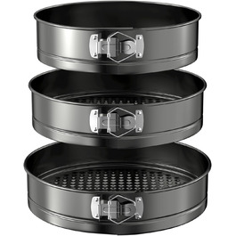 Набір форм для випічки WinGluge (3 шт.) - 24/26/28 см, з антипригарним покриттям, знімний дно