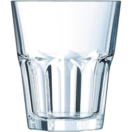 Arcoroc ARC L7844 Granity Whisky Glasses, 350ml, Glass, transparent, 6 pieces