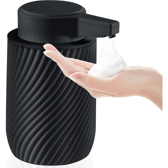 Automatic Soap Dispenser 300ml Electric Automatic Foam Soap Dispenser with Sensor, No Touch Automatic Soap Dispenser with USB Charging for Bathroom, Kitchen, Toilet Black