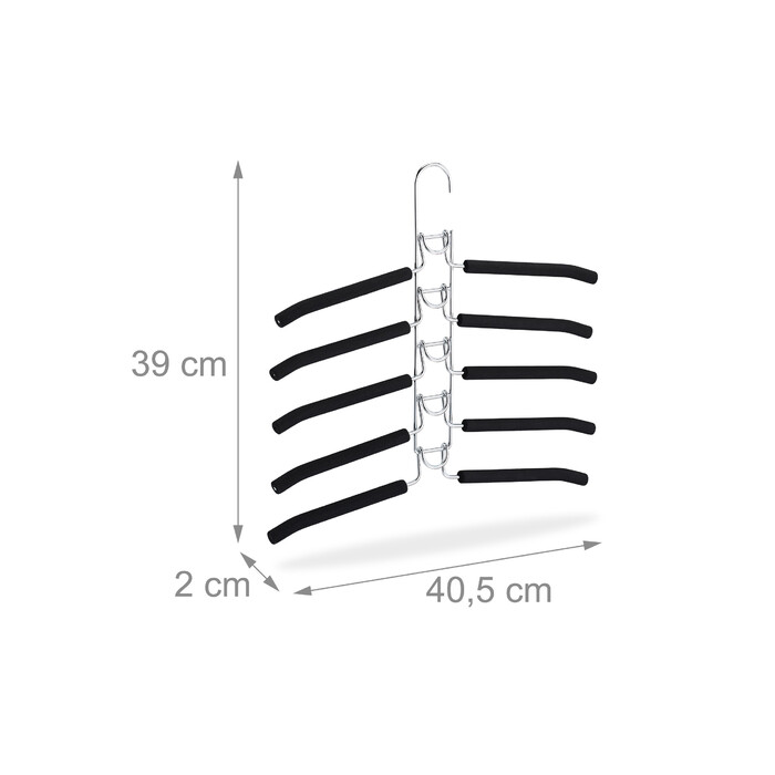 Relaxdays Clothes Hangers, Multi-Pack of 3