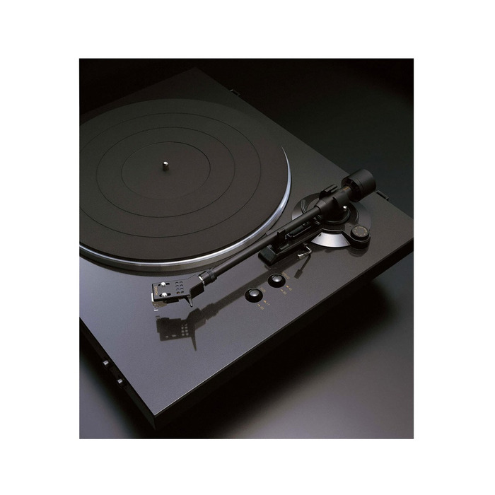 Автоматичний аналоговий вініловий програвач Denon DP-300F, 33 1/3 та 45 об/хв, чорний