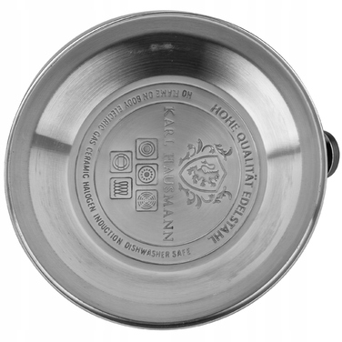 Класичний сталевий чайник Karl Hausmann, 2,5 л, бежевий з чорним