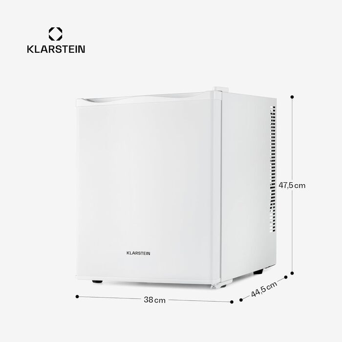Міні-холодильник Klarstein 30л для напоїв та косметики, білий. Компактний міні-бар, тихий холодильник з регульованими полицями, 5-15°C