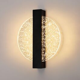 DELIPOP Настінне LED-світильник Wandleuchte, 12W, 3 кольори (тепле/холодне/нейтральне) світло, креативний дизайн, золото, для спальні, вітальні, коридору, сходи, чорний, 3000K
