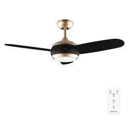 Стельовий вентилятор Cecotec EnergySilence Aero 4265 GoldBlack з LED підсвіткою 18W, діаметр 107 см (42 дюйми), пульт, таймер, 3 швидкості