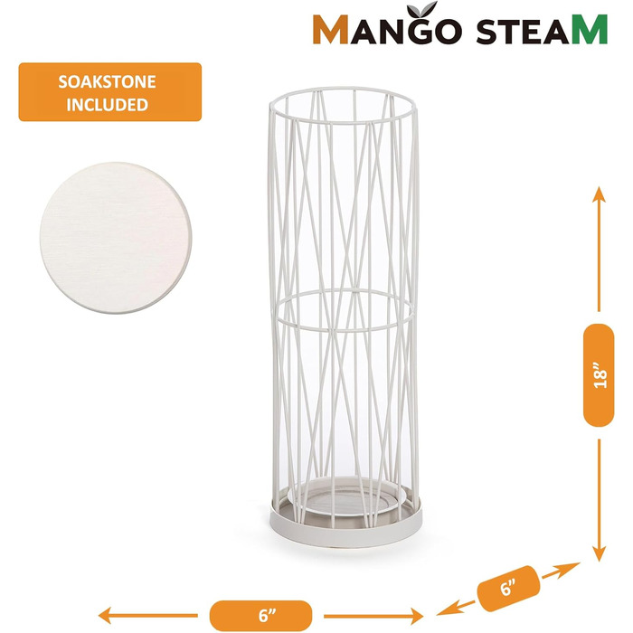 Тримач для парасольок Mango Steam Pluvian™ Soakstone™ білого кольору, багаторазовий