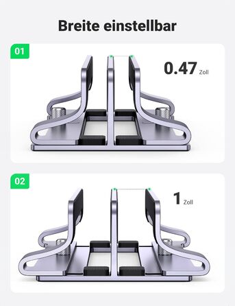 Підставка для ноутбука UGREEN з алюмінію, 2 слоти, вертикальна, для MacBook Pro/Air, iPad, Huawei, Surface, Dell, HP та інші