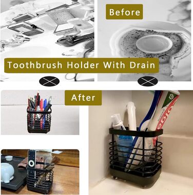 Bathroom Toothbrush Holder (black)