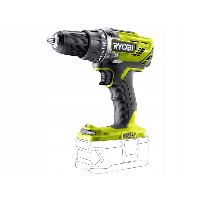 Дриль-шурупокрут Ryobi ONE+ 18V R18DD3-0 (50 Нм), 5133002889