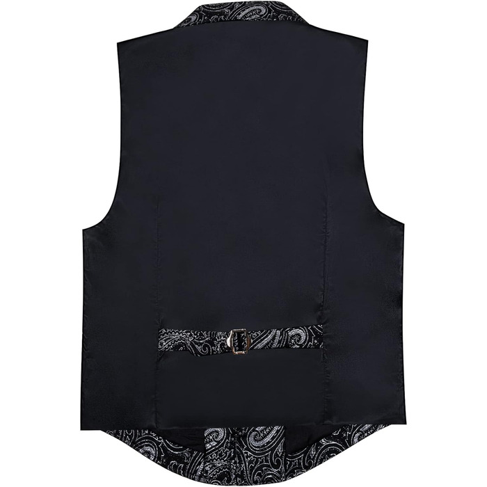 Жилет чоловічий Вікторіанський Стимпанк Готичний з Пайслі. Чорний/Сріблястий. Для вечірок, Halloween, формальних заходів
