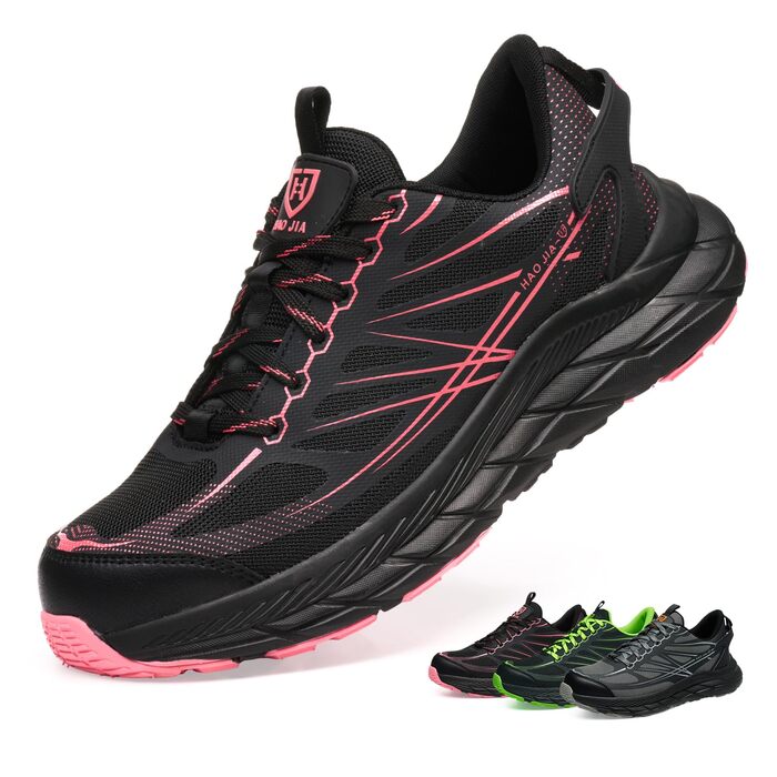 Черевики робочі чоловічі/жіночі, захисні черевики зі сталевим підноском, легкі, дихаючі, EU 37-46 (Рожевий, 39 EU)