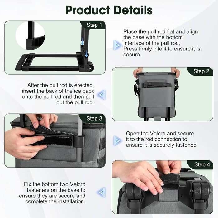 Термосумка-холодильник 35л з колесами, велика, складніша, для пікніків, кемпінгу, пляжу та BBQ, вологостійка