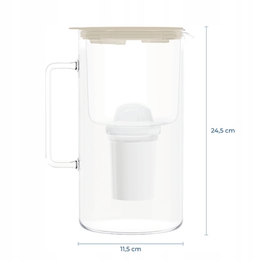 Скляний фільтр-кувшин Wessper D4 BOROSILICATE MINI FF BG з фільтром