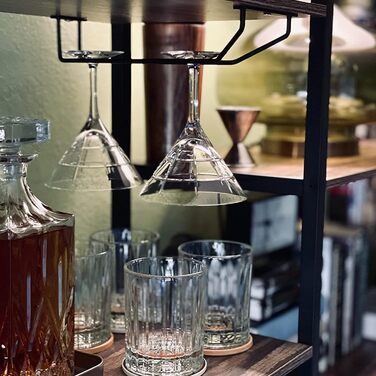 Підставка для келихів вина FWEEK (4 шт.) - рейлінг, кріплення для бару та кухні