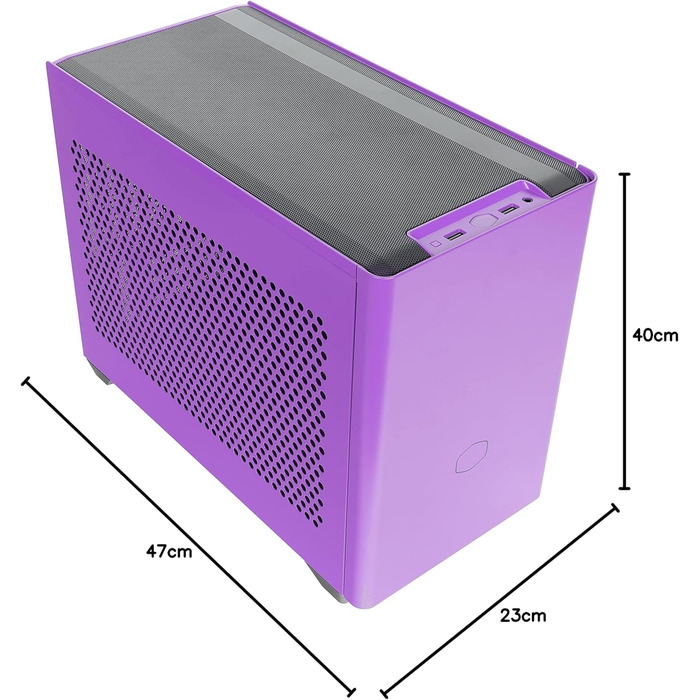 Корпус Mini-ITX Cooler Master MasterBox NR200P Caribbean Blue з скляною панеллю та вертикальним кріпленням GPU