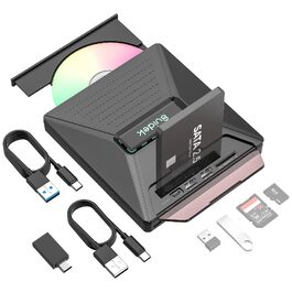 Зовнішній DVD-привід SUIDEK для ноутбука та ПК, DVD +/-RW записник з SATA 2.5