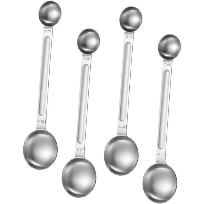 TOPBATHY 20-Piece Stainless Steel Measuring Spoons for Coffee, Tea, Tablespoons, Measuring Spoons, Baking Teaspoons, Sugar Spoons, Kitchen Measuring Spoons, Scoops for Canisters, Measuring Cups and Silver