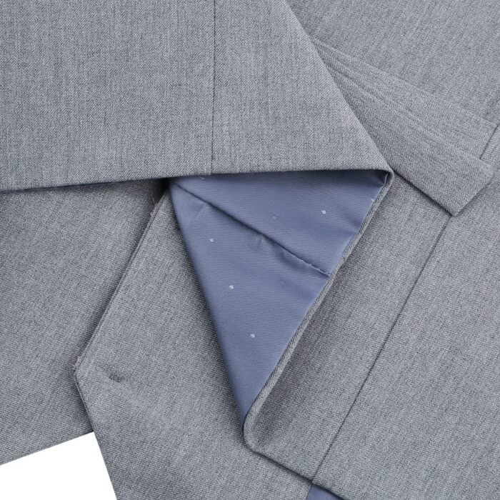 Чоловіча жилетка Allthemen V-подібний виріз, однобортна, Slim Fit, для ділового костюма (3XL, світло-сіра)