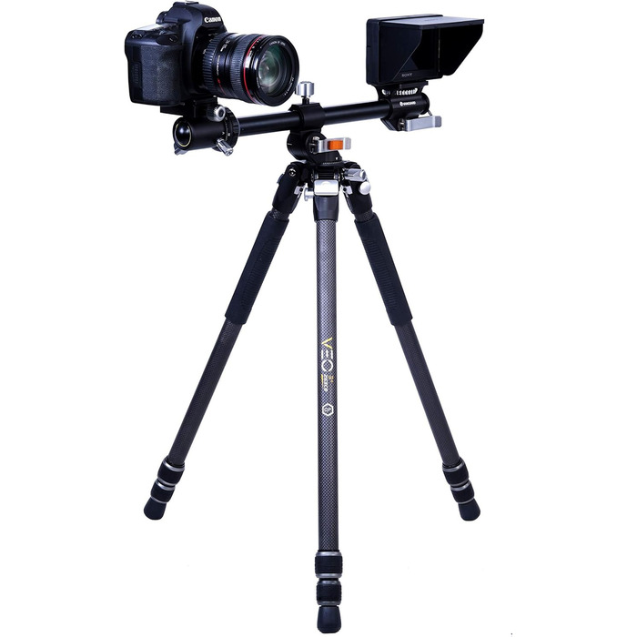 Карбоновий штатив Vanguard VEO 3+ 263CP з відкидною центральною колоною та 3-позиційною кульовою головкою для фото та відео