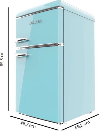 Холодильник Cecotec Bolero CoolMarket 2D Origin 86 Blue 86л, ретро, клас E, синій